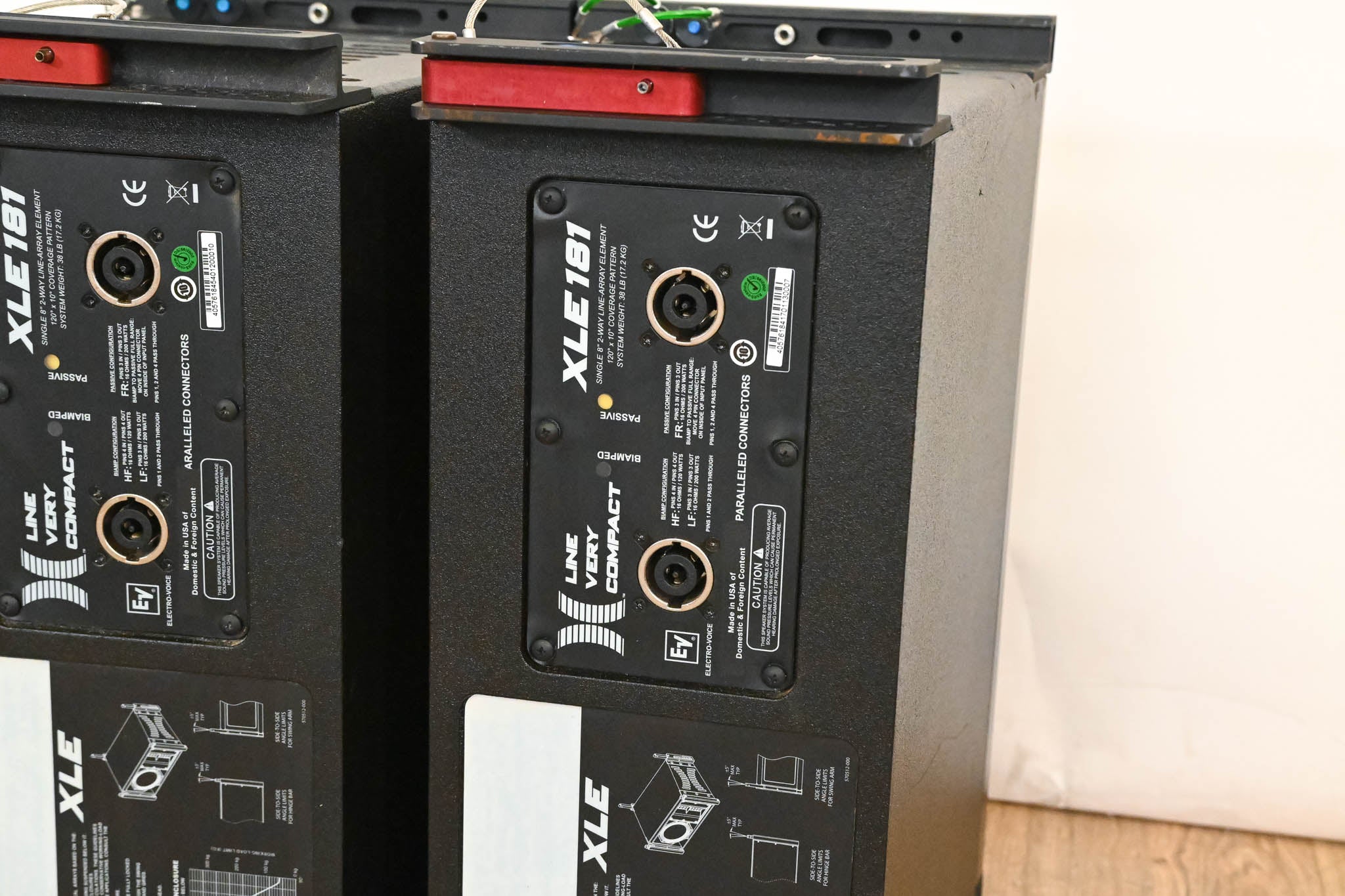 Electro-Voice (EV) XLE181 8" 2-Way Passive Line Array Speaker (PAIR)