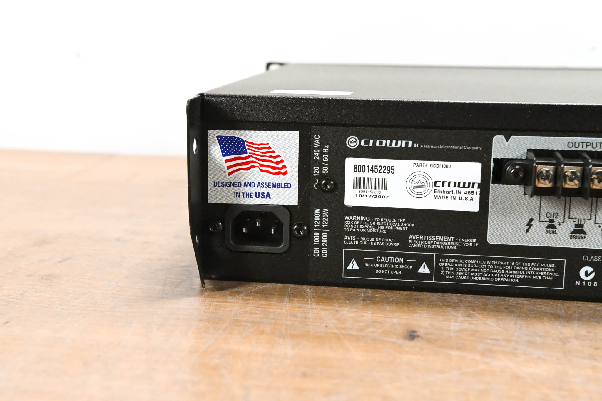 Crown CDi 1000 2-Channel Power Amplifier