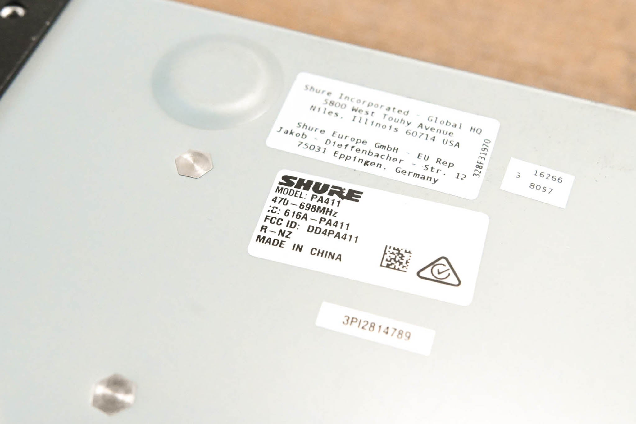 Shure PA411 Antenna Combiner for PSM 300 Series Wireless NO POWER SUPPLY