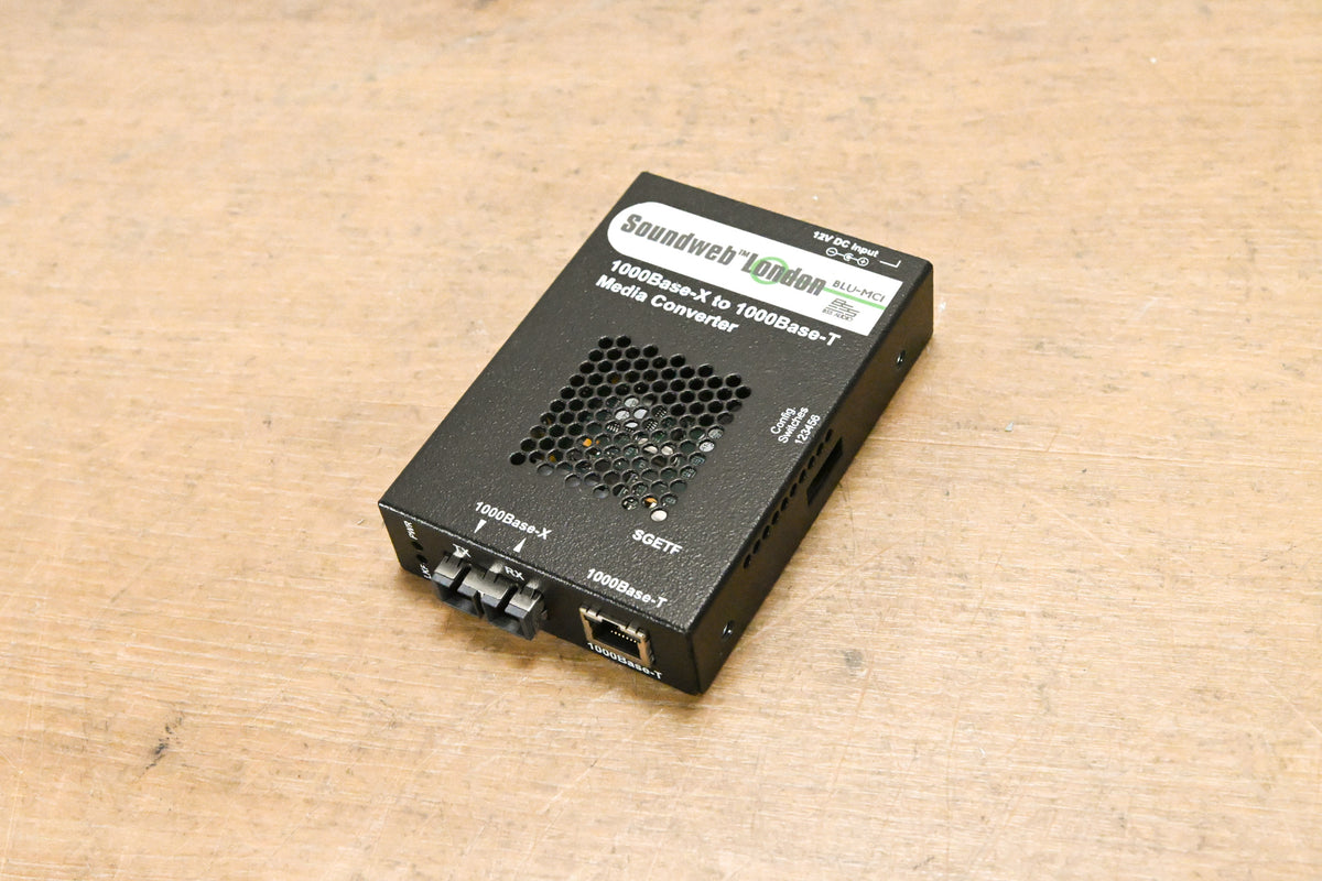 BSS Soundweb London BLU-MC1 1000Base-X to 1000Base-T Converter (NO PSU)
