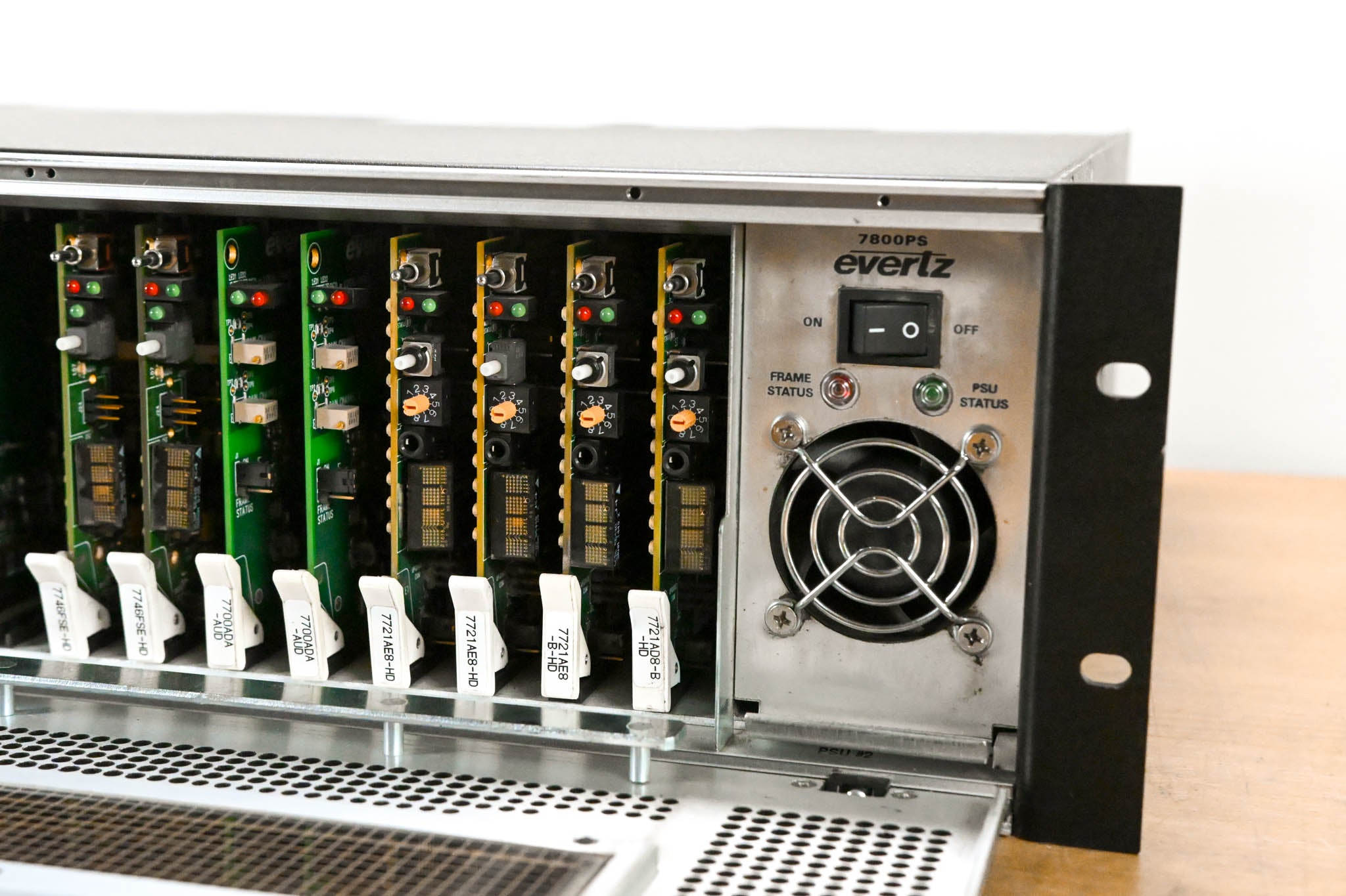 Evertz 7800FR 3RU Rackmount MultiFrame with Cards