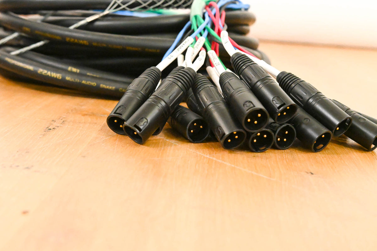 EWI 16-Channel EDAC to 16 XLRM Audio Snake Cable - 50'