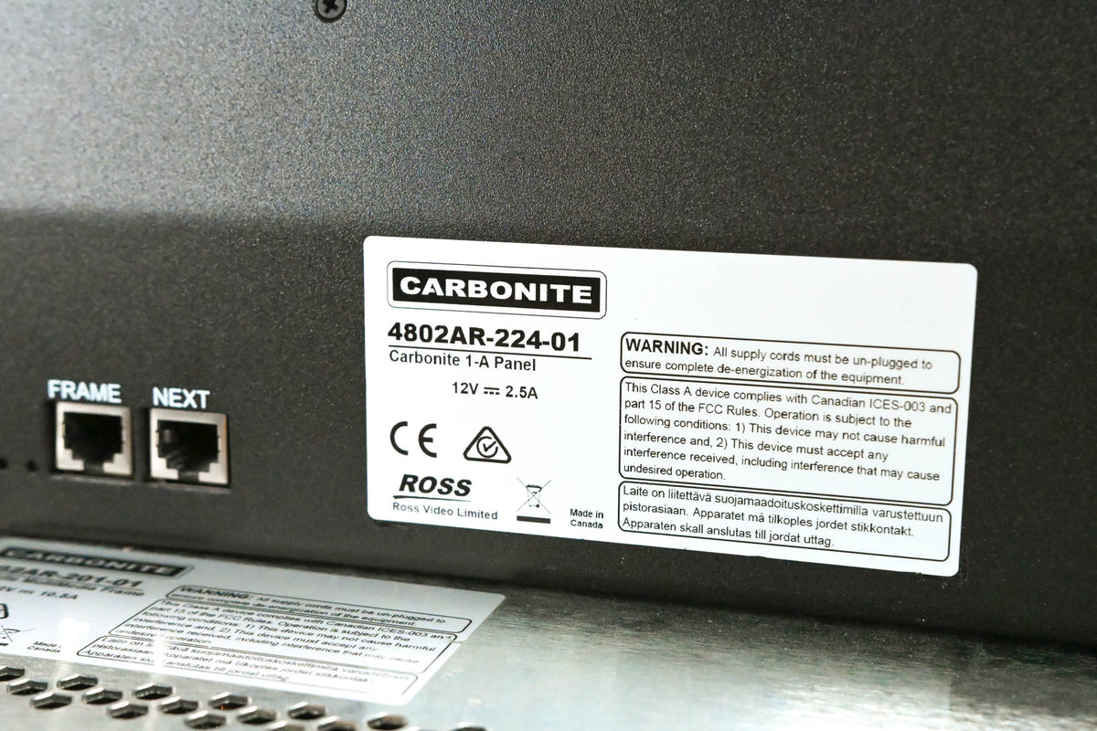 Ross 4802AR-201-01 Carbonite Multimedia Frame w/ Carbonite 1-A Panel