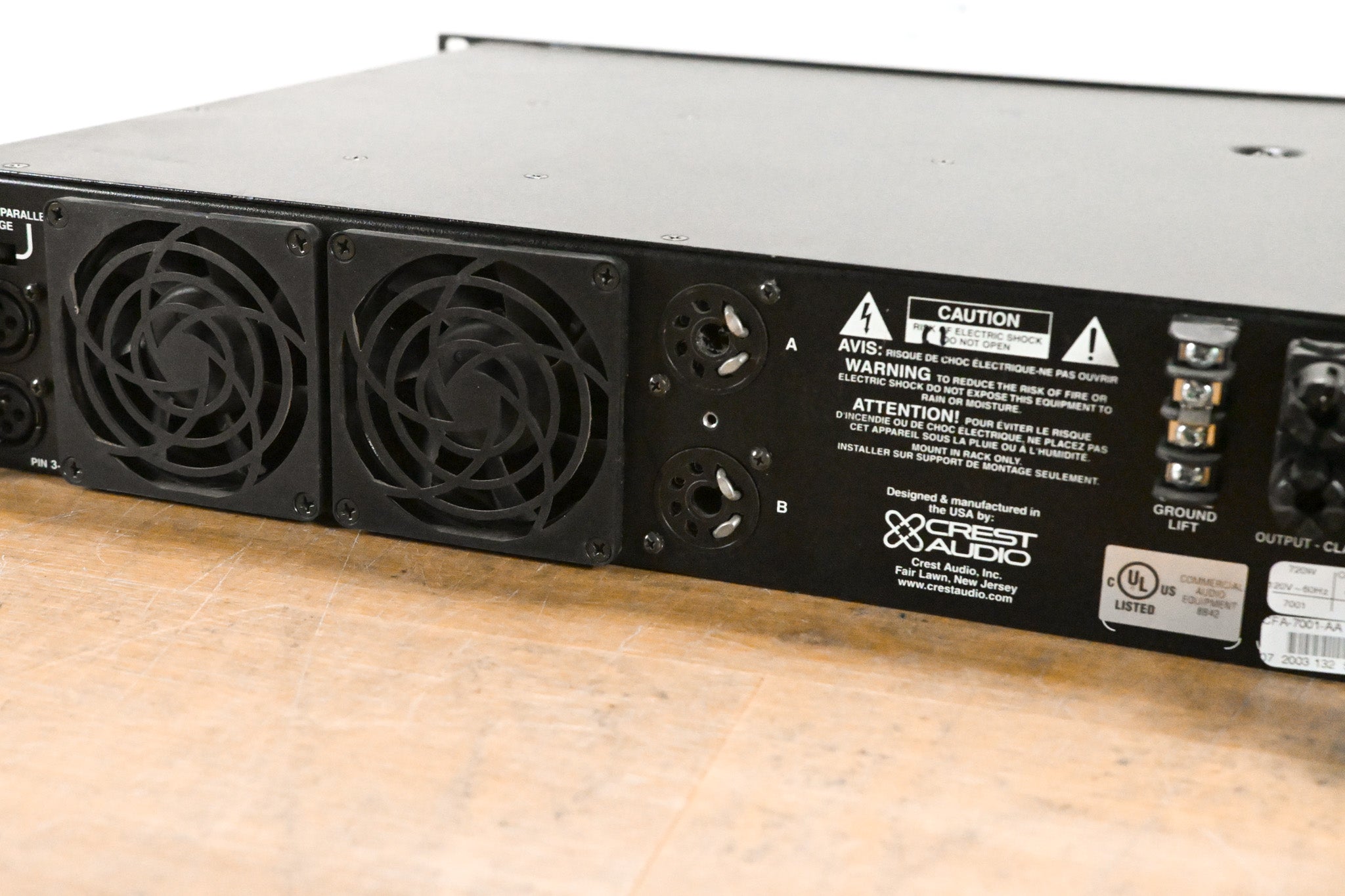 Crest Audio 7001 2-Channel Power Amplifier