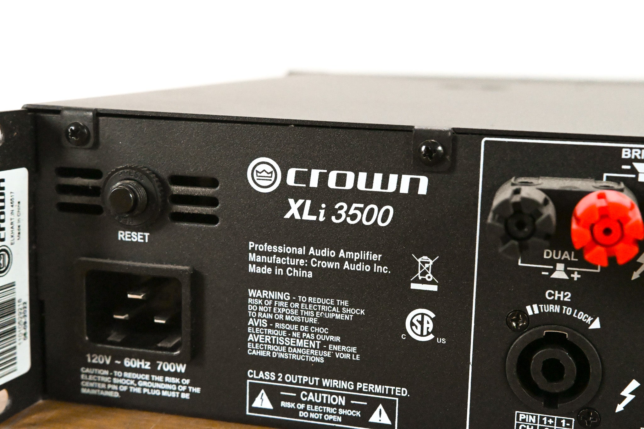 Crown XLi 3500 2-Channel 1350W Power Amplifier