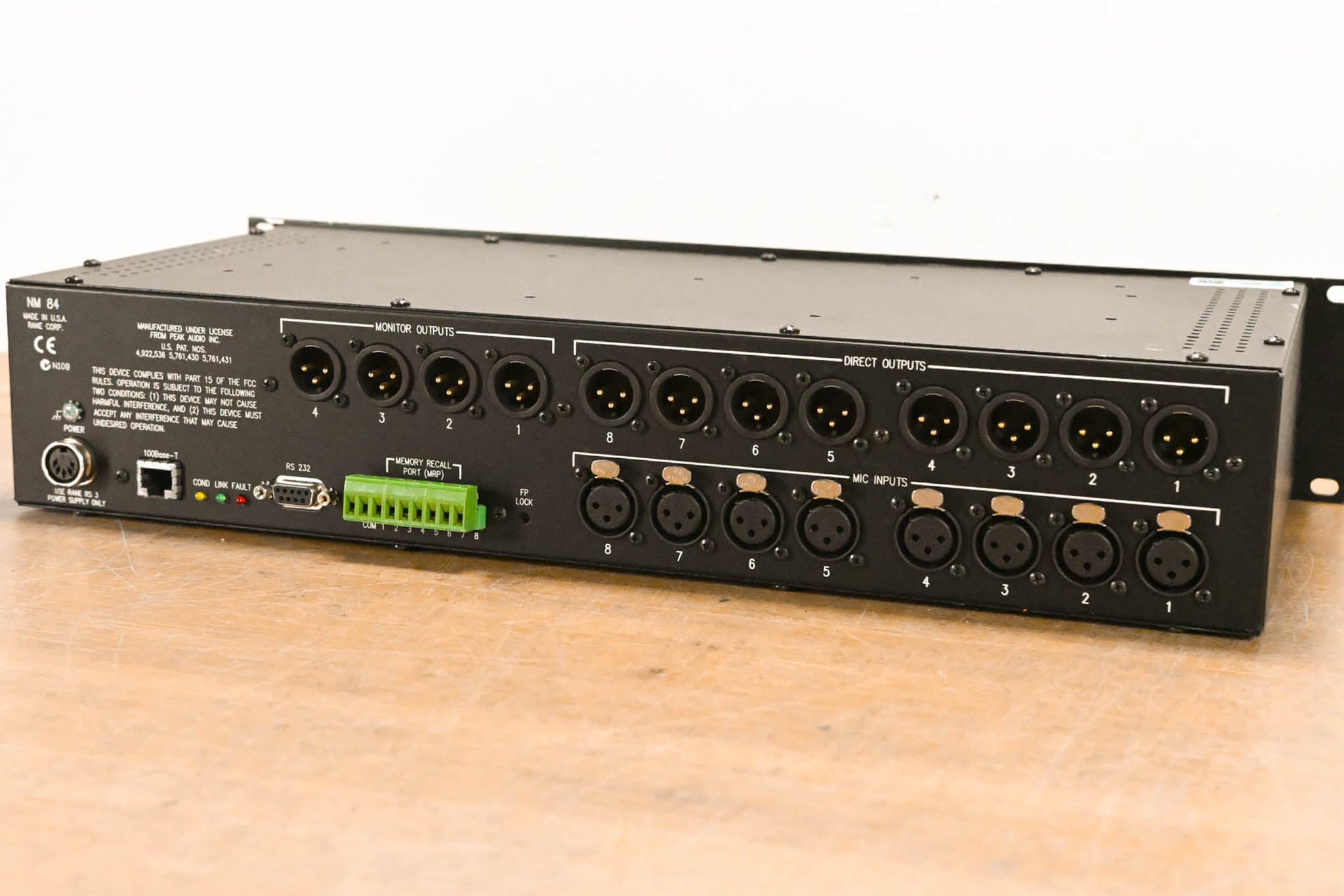 Rane NM 84 8-Channel CobraNet Network Mic Preamp (NO POWER SUPPLY)