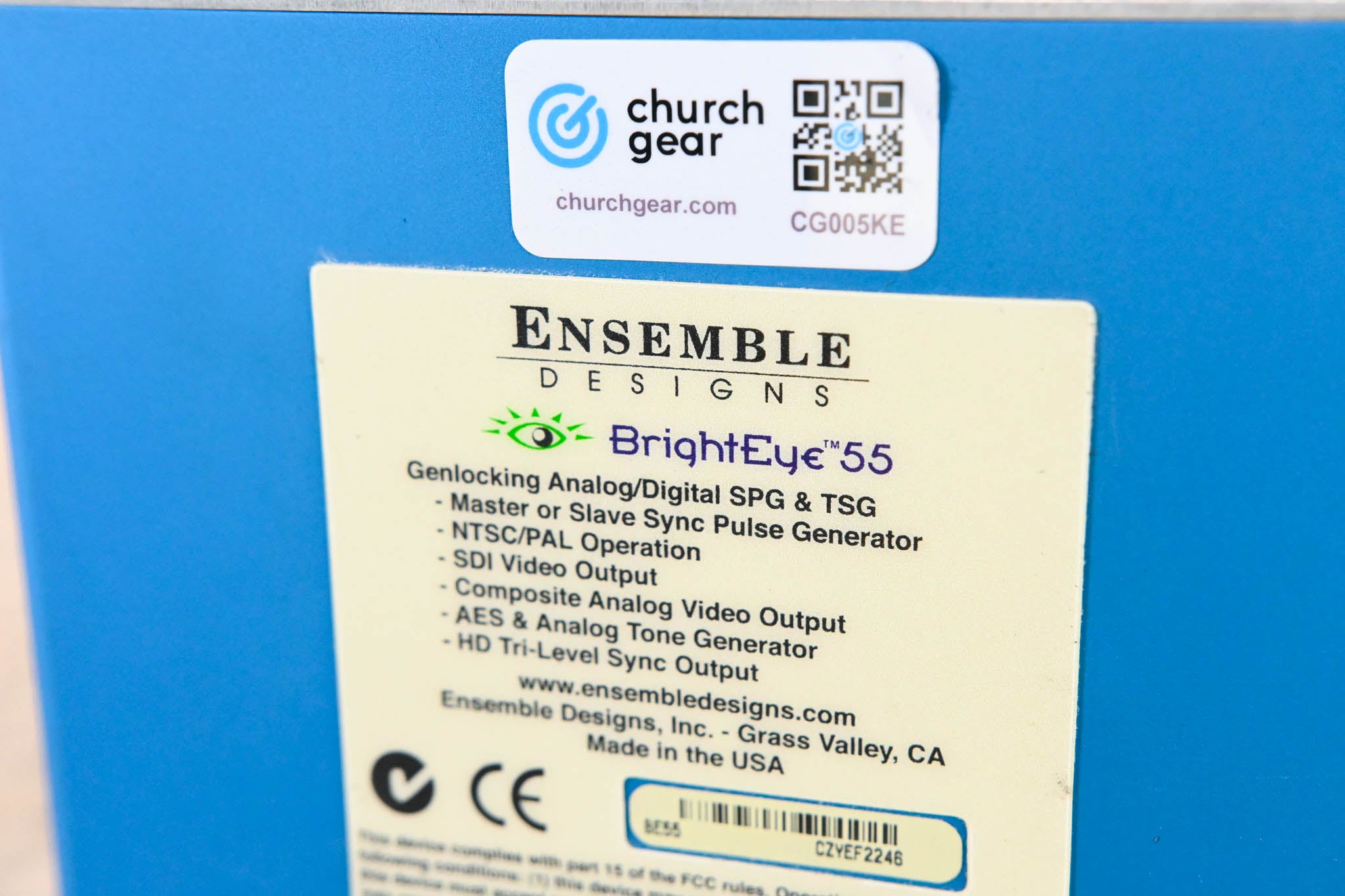 Ensemble Designs BrightEye 55 Sync Generator and Test Signal Generator