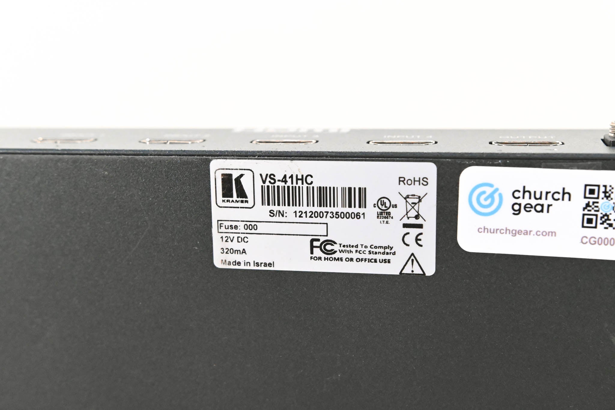 Kramer VS-41HC 4 x 1 HDMI Switcher (NO POWER SUPPLY) CG00048