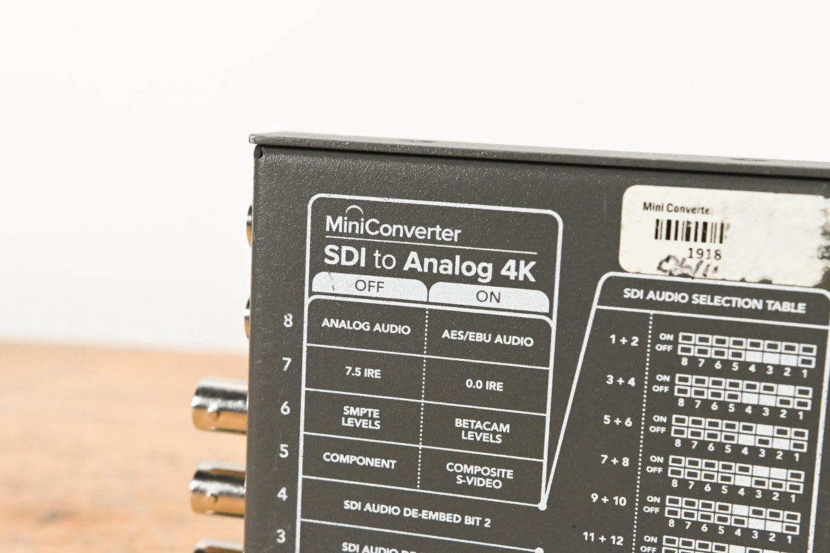 Blackmagic Design Mini Converter SDI to Analog 4K (NO POWER SUPPLY)