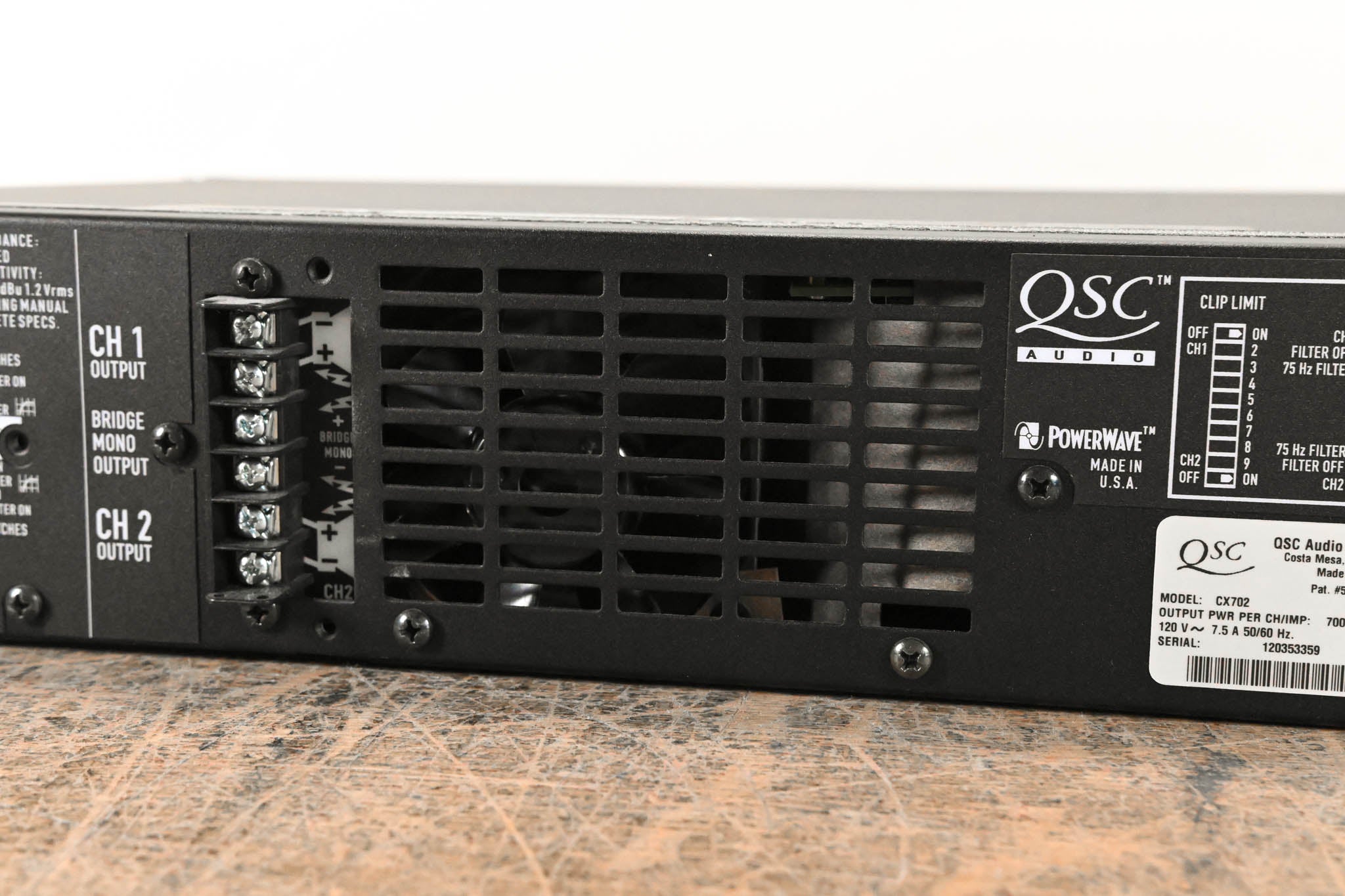 QSC CX702 2-Channel 700W Power Amplifier