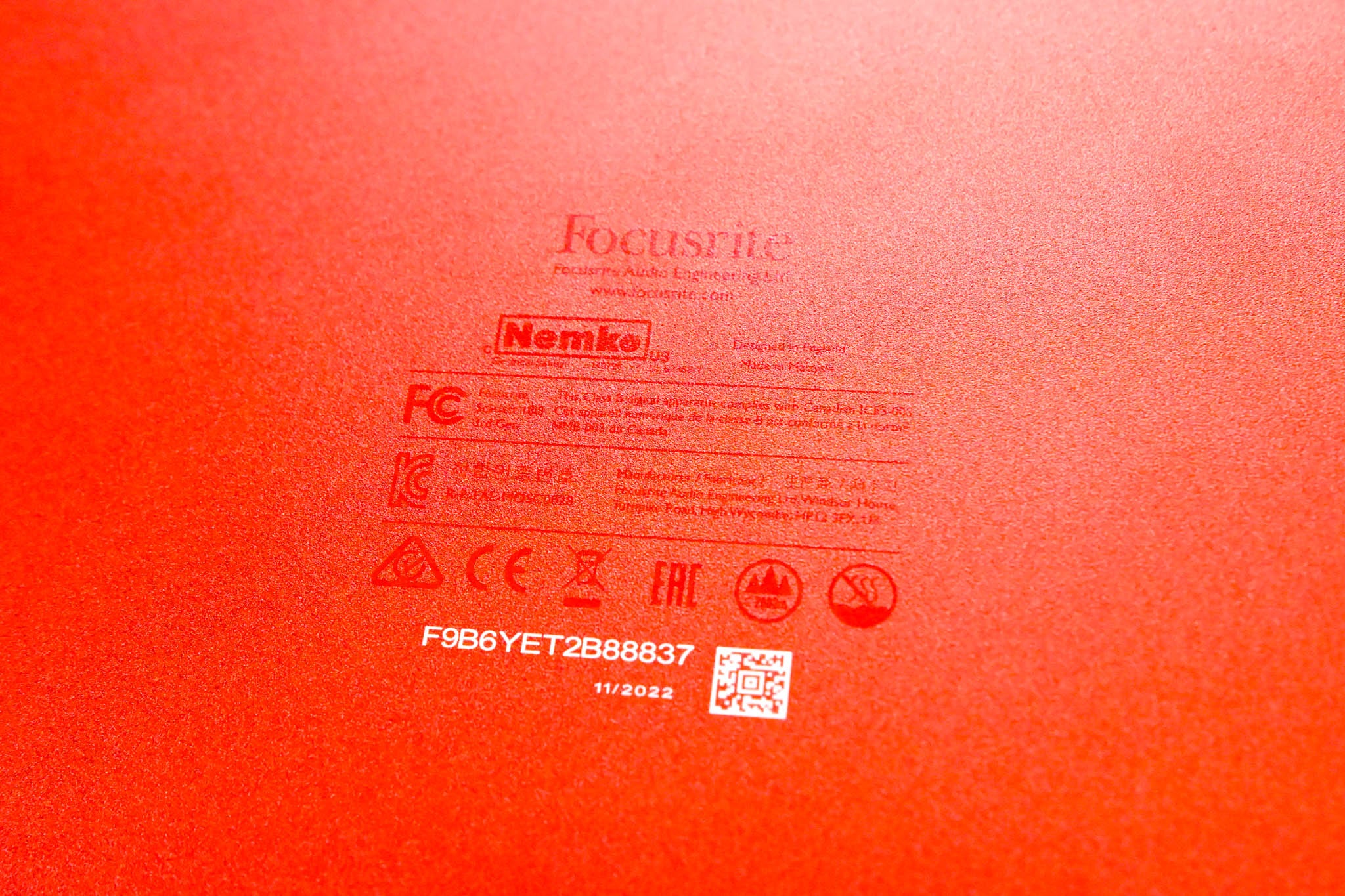 Focusrite Scarlett 18i8 3rd Gen USB Audio Interface (NO POWER SUPPLY)