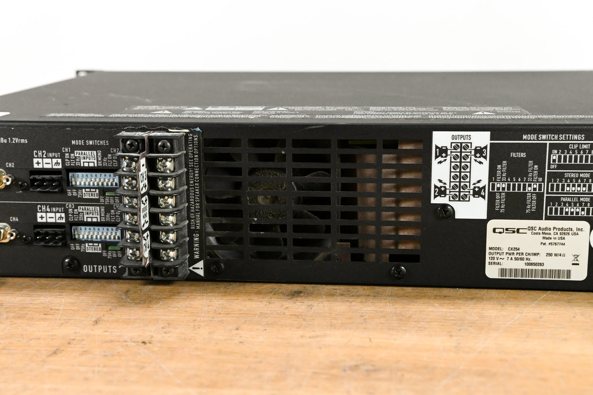 QSC CX254 4-Channel Power Amplifier