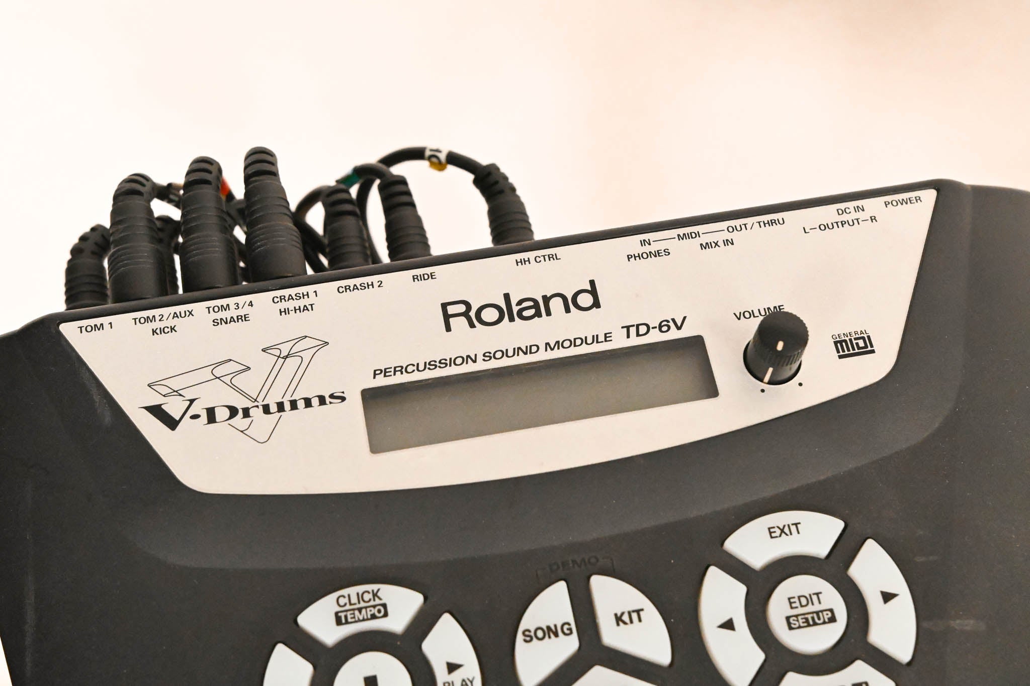 Roland TD-6V Electronic Drum Kit Module w/Frame + Cables (NO DRUM PADS)