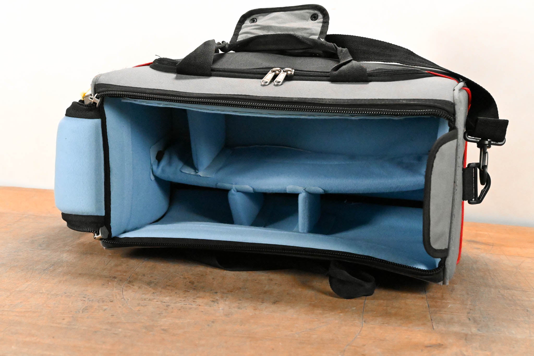 Impact Camera Bag Gray/Black with Red Trim (15" × 9" × 10")