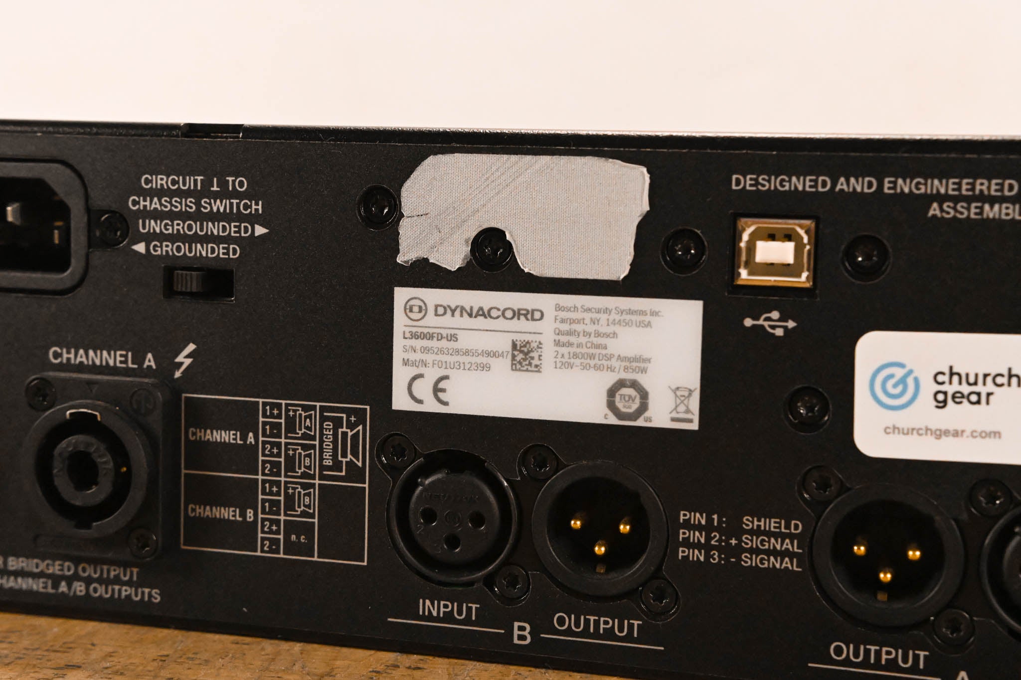 Dynacord L3600FD 2-Channel Power Amplifier with DSP