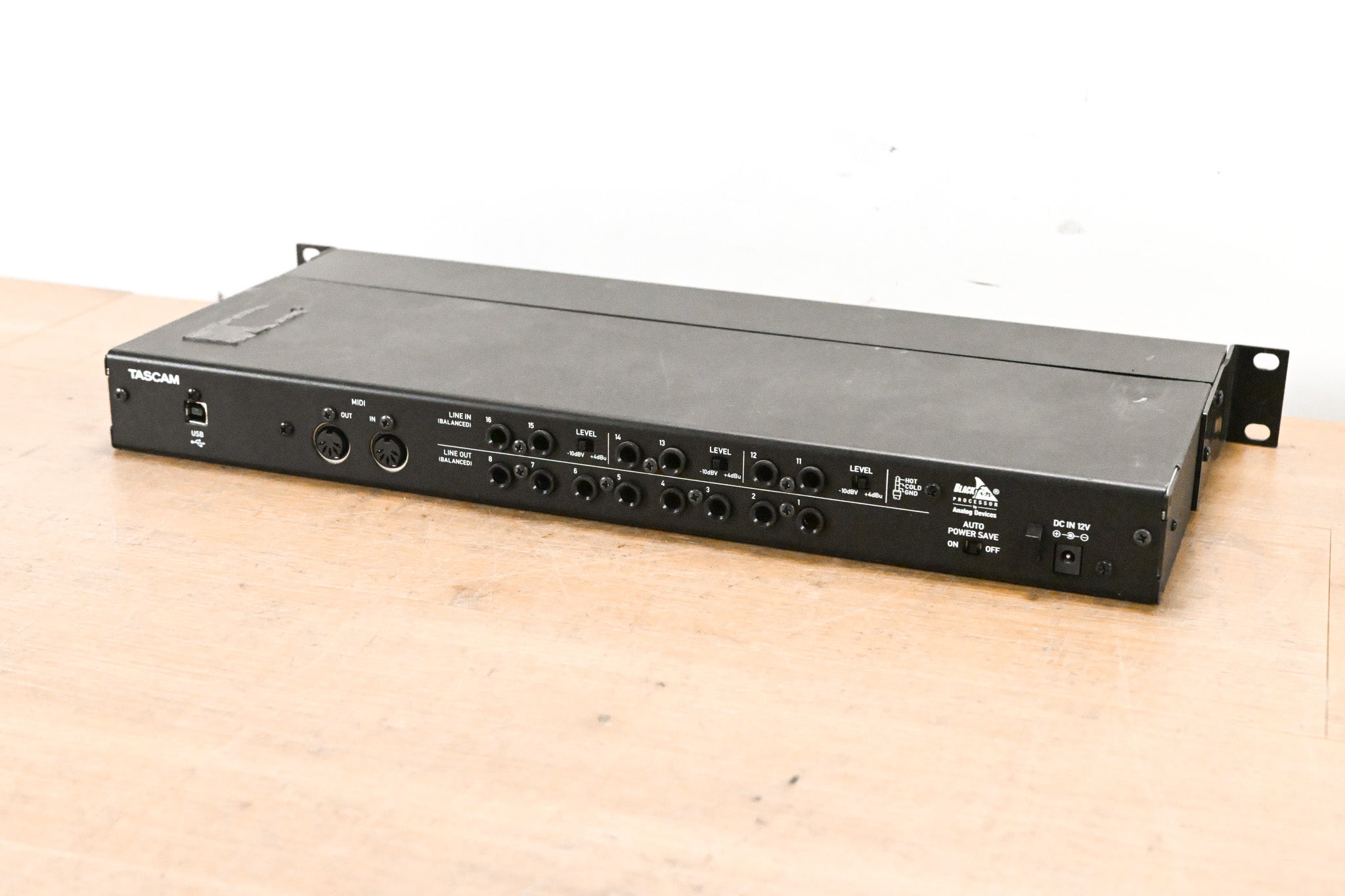 TASCAM US-16x08 16-in/8-out USB Audio/MIDI Interface (NO POWER SUPPLY)