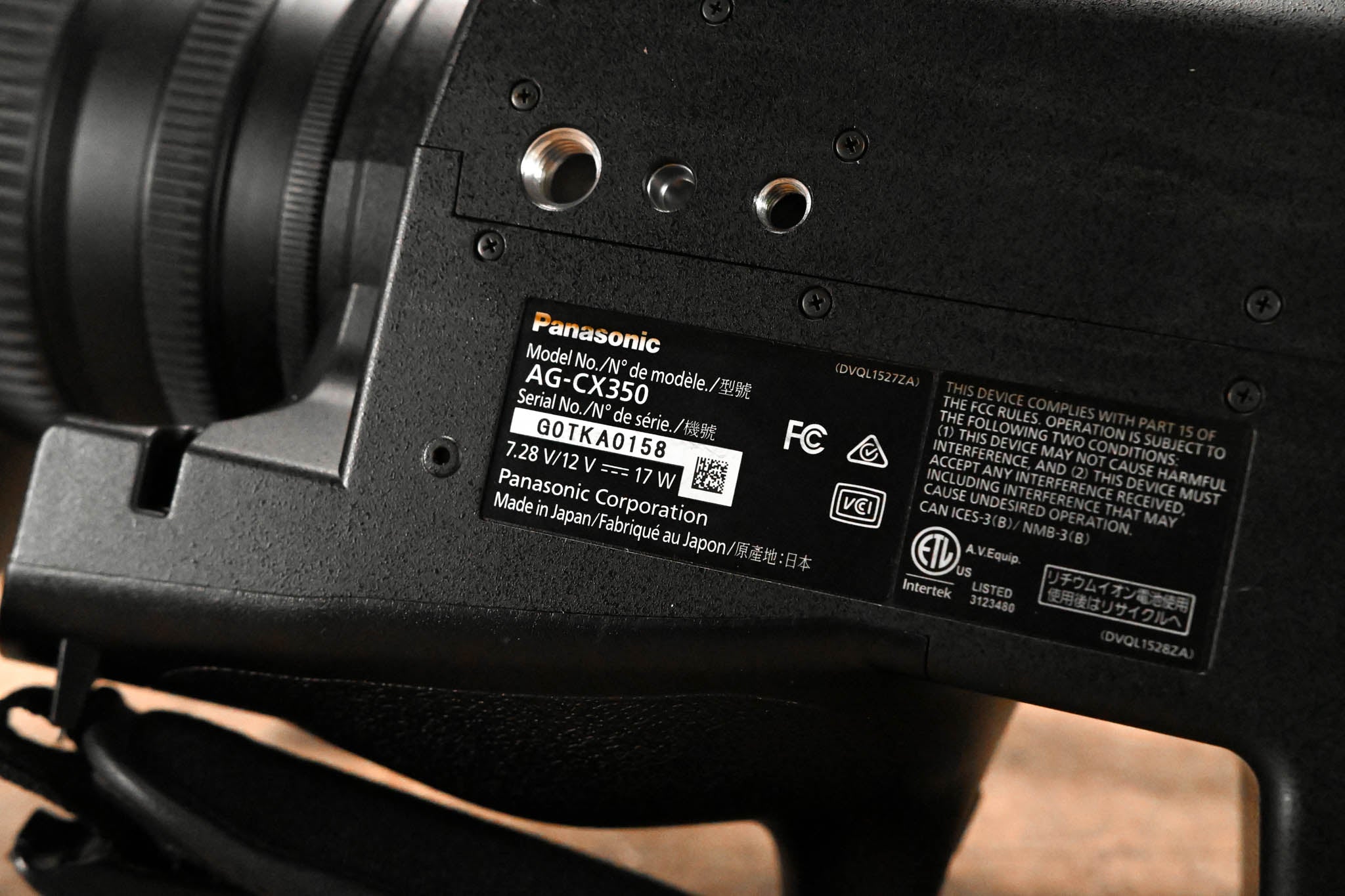 Panasonic AG-CX350 4K Handheld Camcorder