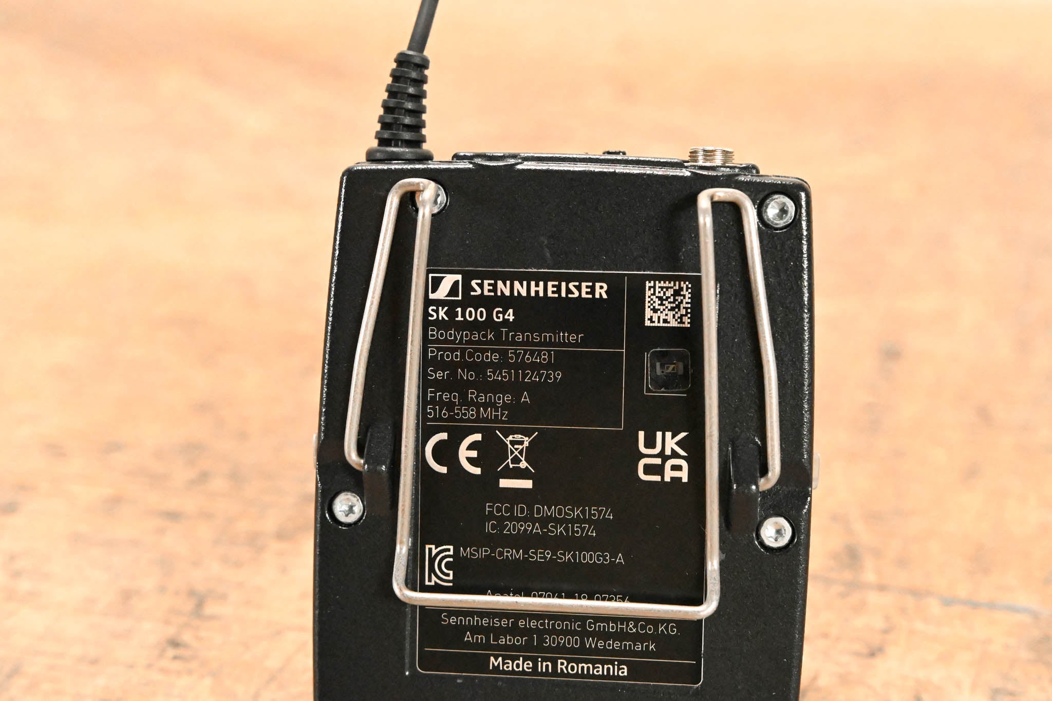 Sennheiser SK 100 G4 Wireless Bodypack Transmitter A Range: 516-558 MHz
