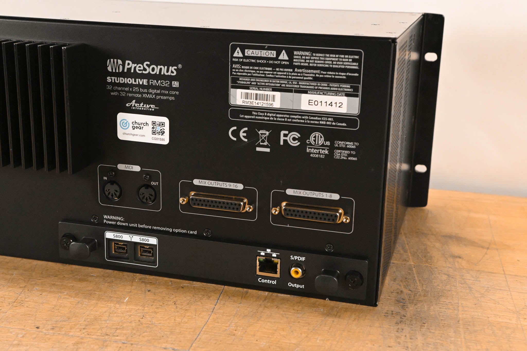 PreSonus StudioLive RM32AI 32-Channel Digital Rack-Mounted Mixer