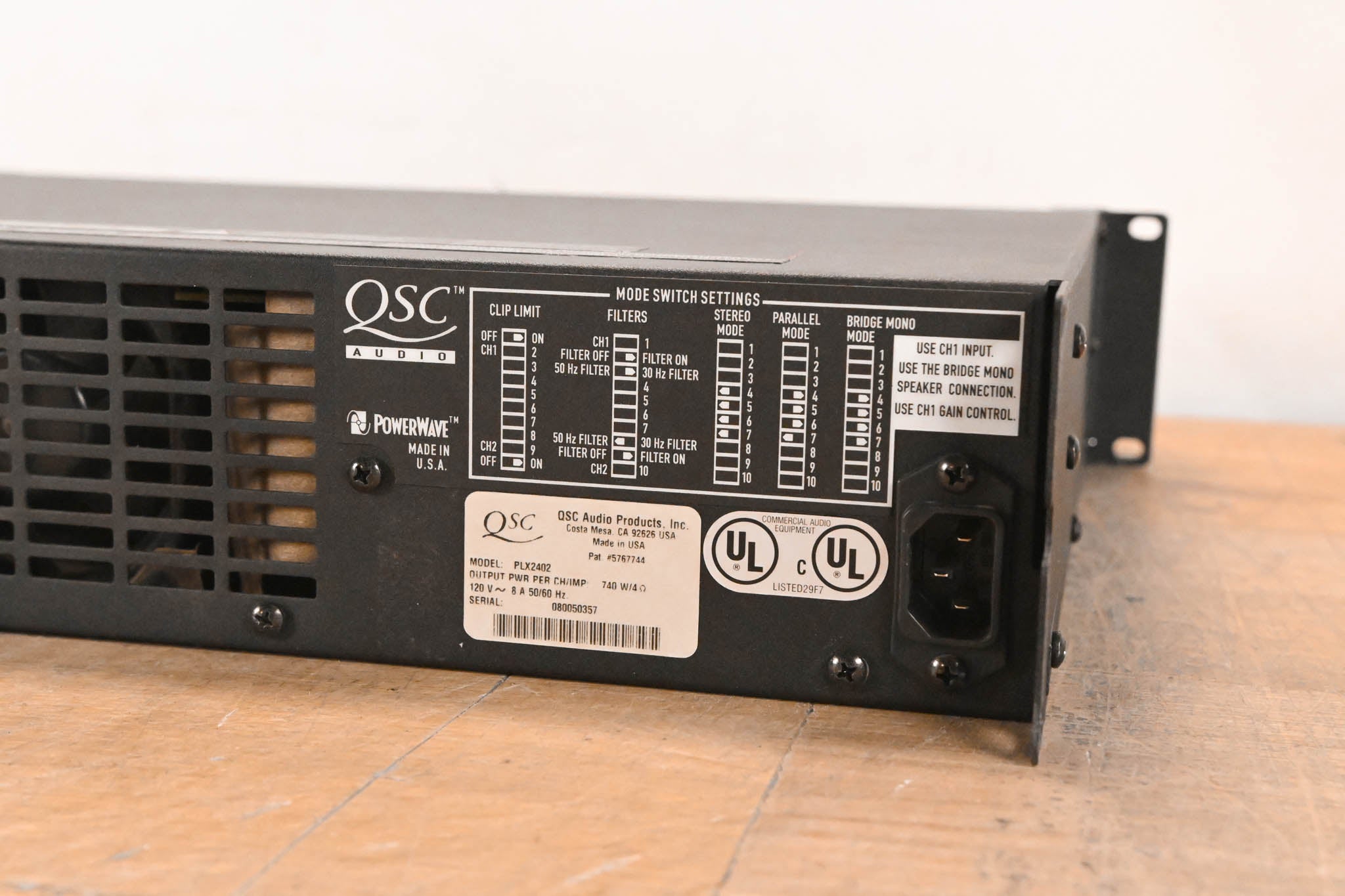 QSC PLX2402 2-Channel Power Amplifier