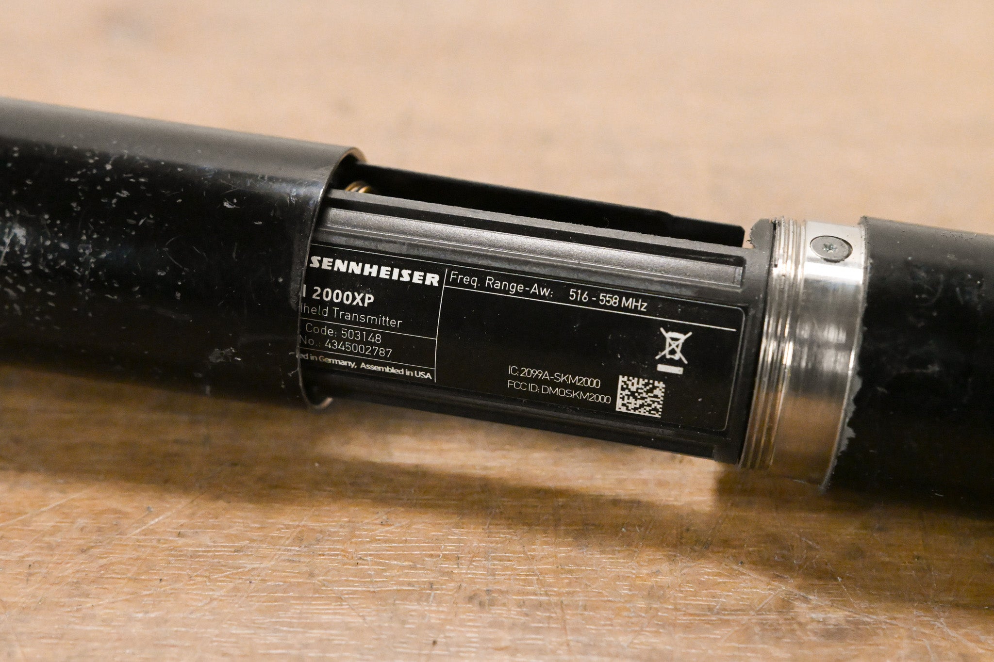 Sennheiser SKM 2000XP Handheld Transmitter (NO CAPSULE) - 516-558 MHz