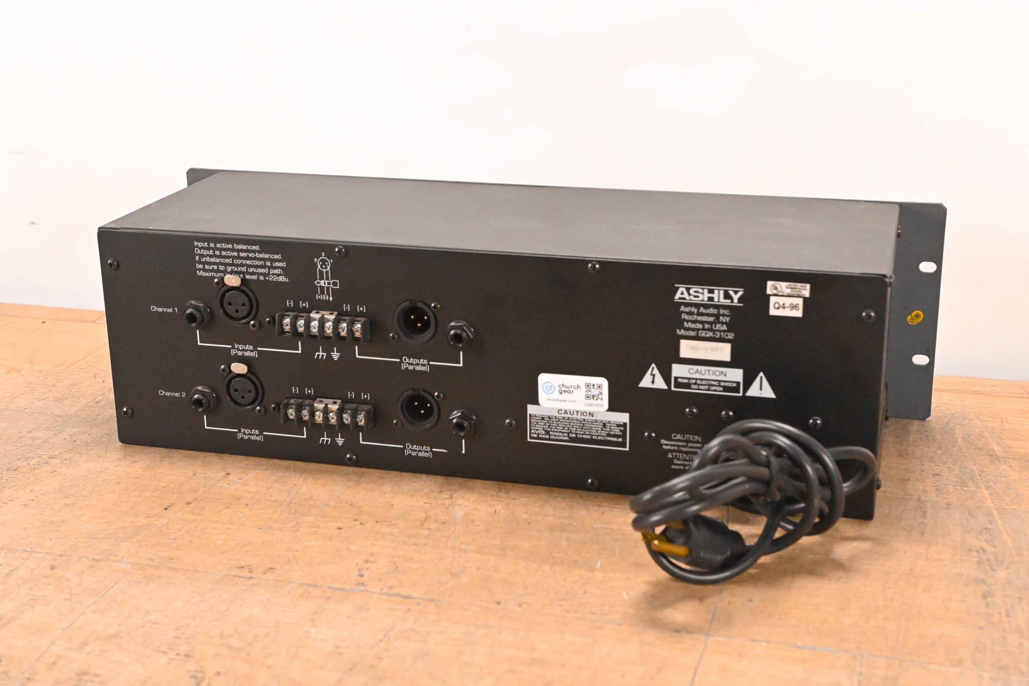 Ashly GQX-3102 2-Channel 31-Band Graphic Equalizer