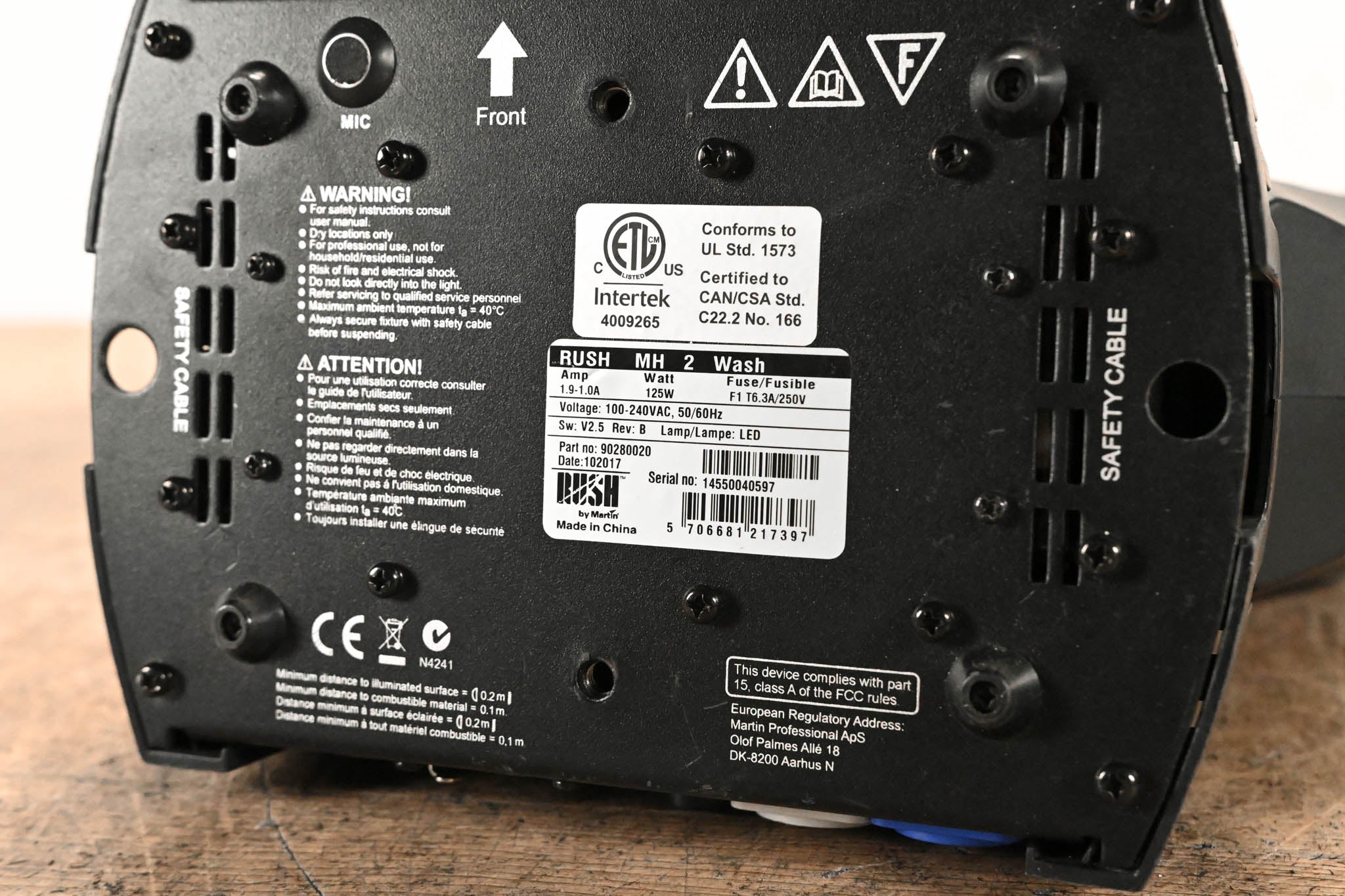 Martin Lighting RUSH MH 2 Wash LED Wash Moving Head Fixture