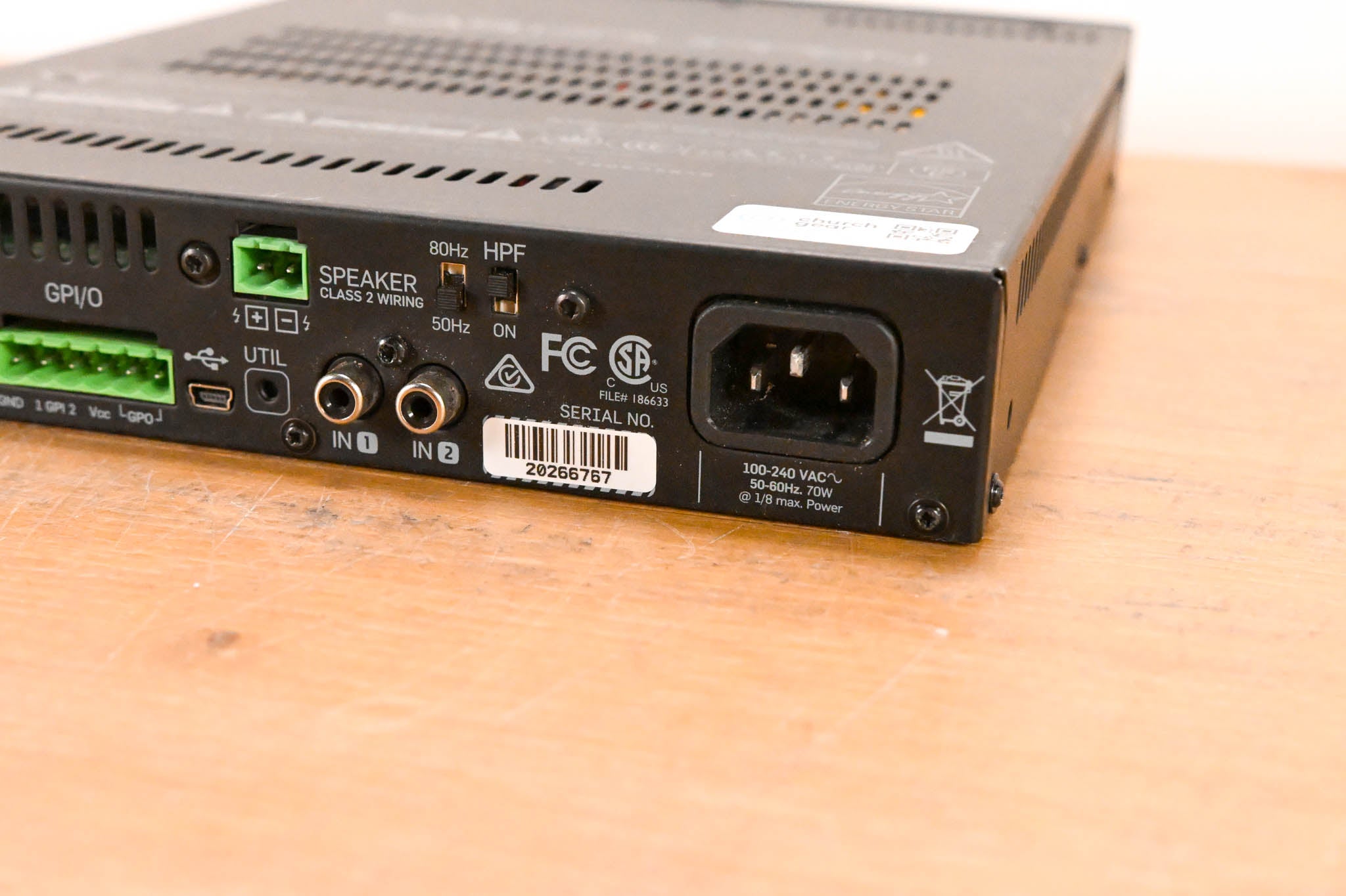 Lab Gruppen Lucia 60/1-70 Compact Mono 70V Power Amplifier 60W