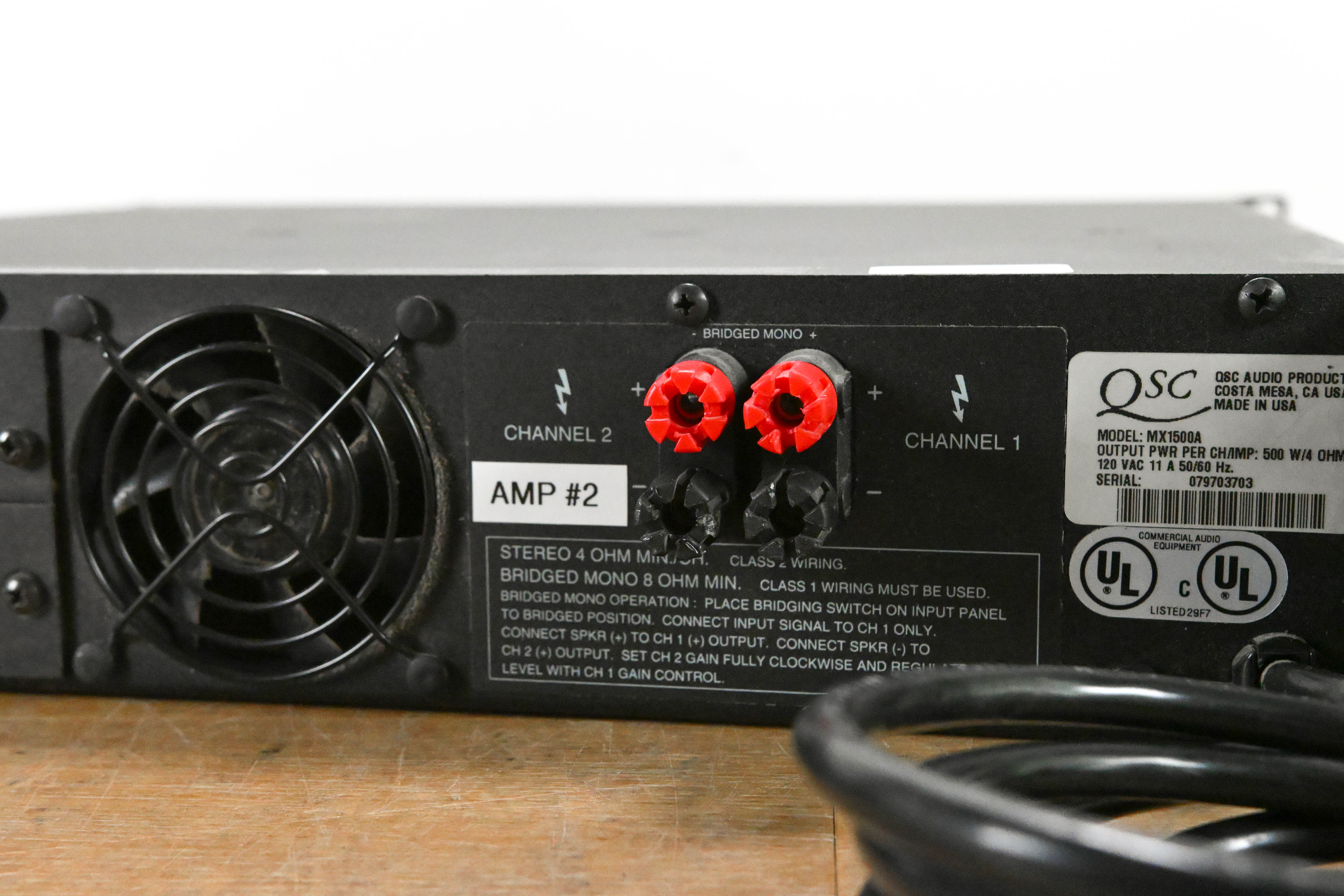 QSC MX 1500a 2-Channel Power Amplifier