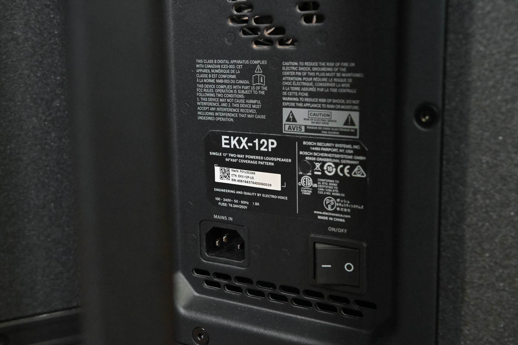 Electro-Voice (EV) EKX-12P 1500W 12" Powered Speaker (PAIR)