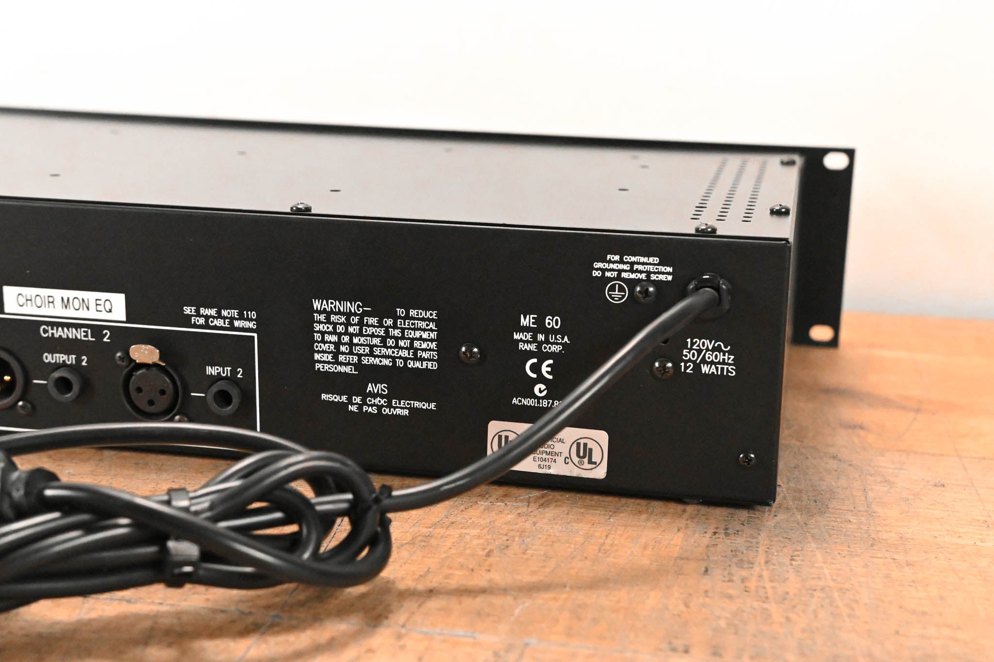 Rane ME 60 Two-Channel 31-Band Graphic Equalizer