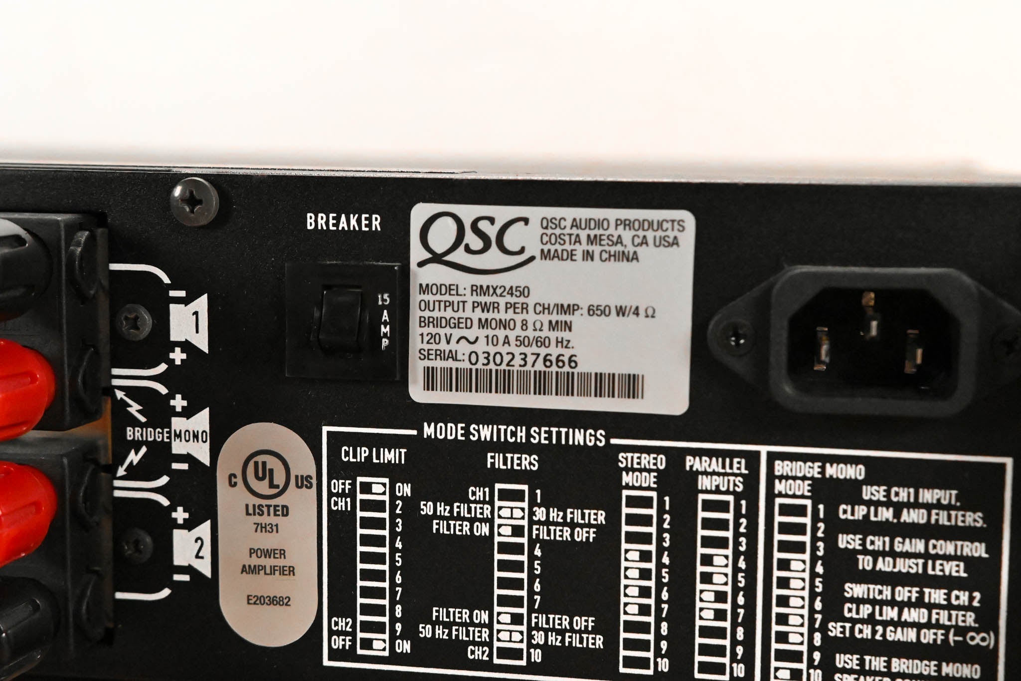 QSC RMX2450 2-Channel Power Amplifier