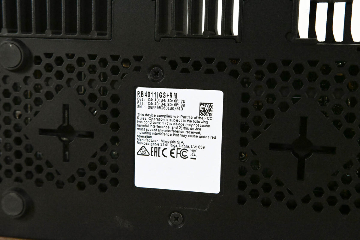 Mikrotik RB4011iGS+RM 10-Port Gigabit Router (NO POWER SUPPLY)