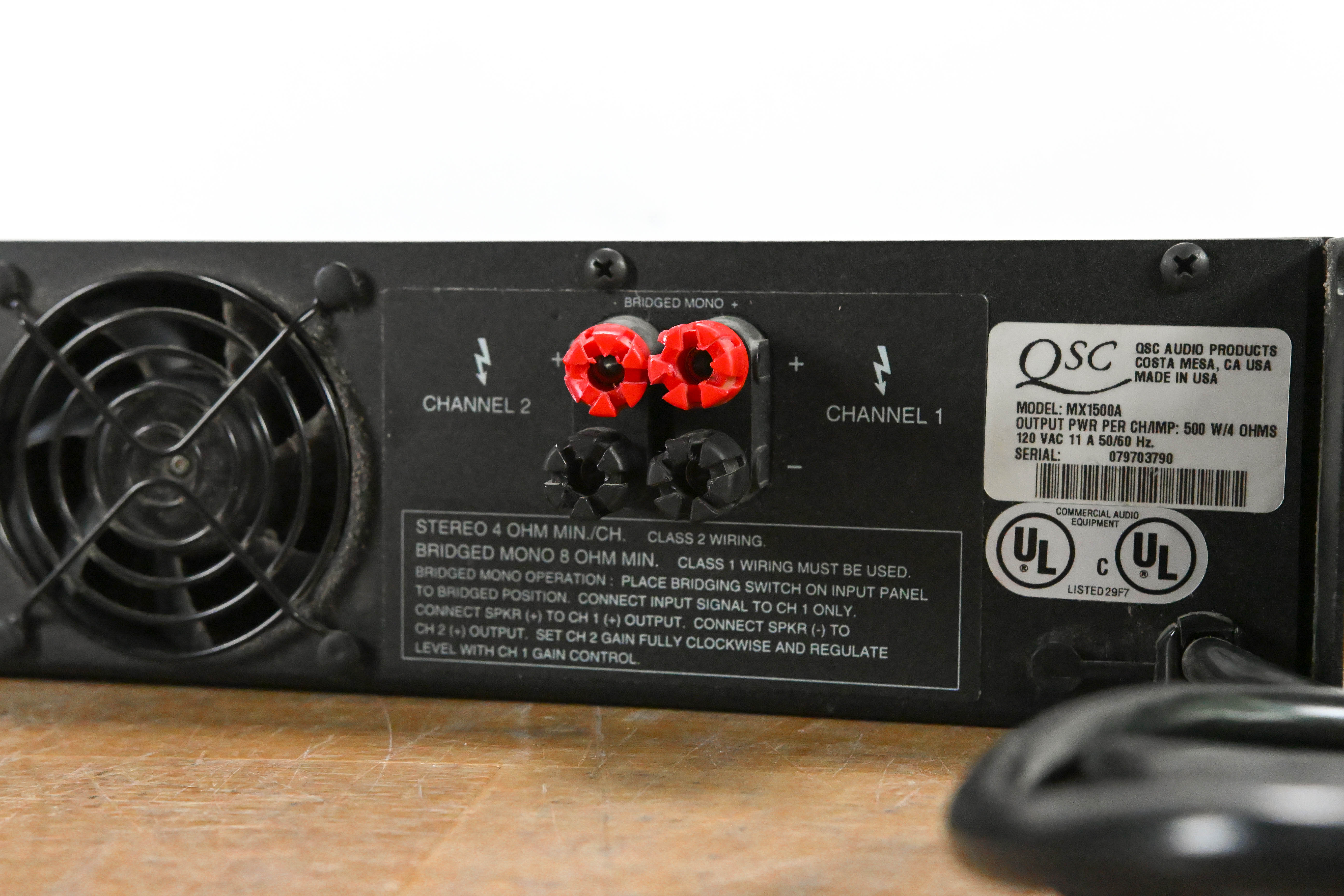 QSC MX 1500a 2-Channel Power Amplifier