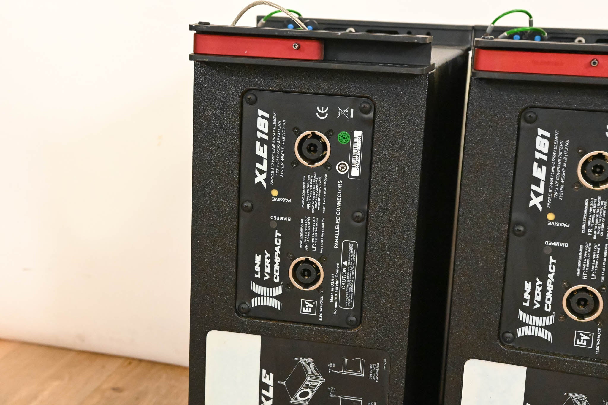 Electro-Voice (EV) XLE181 8" 2-Way Passive Line Array Speaker (PAIR)